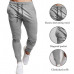 JOGGERS SWEATPANTS MEN'S CASUAL SLIM-FIT FLEECE PANTS POCKETS TAPERED FIT GYM