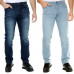 Mens Straight Leg Jeans Regular fit Men Stretch Denim Pants Sizes 28-40 New