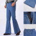 Men Bell Bottom Jeans Flared Denim Pants Retro 60s 70s Trousers Slim Fashion