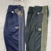 Quality Embroidered Needles Track Pants Classic Stripe Trousers