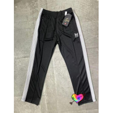 Quality Embroidered Needles Track Pants Classic Stripe Trousers