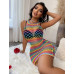 Rainbow Chemise Dress Underwear Sleepwear Sexy Lingerie Club Nightwear Babydoll