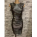 Beautiful Ruch Feature Bodycon Figure Hugging Dress Size 10-18