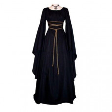 Renaissance Medieval Witch Fancy Dress Costume Gothic Women Victorian Gown