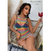 Rainbow Chemise Dress Underwear Sleepwear Sexy Lingerie Club Nightwear Babydoll